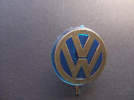 Volkswagen logo blauw -goudkleurig